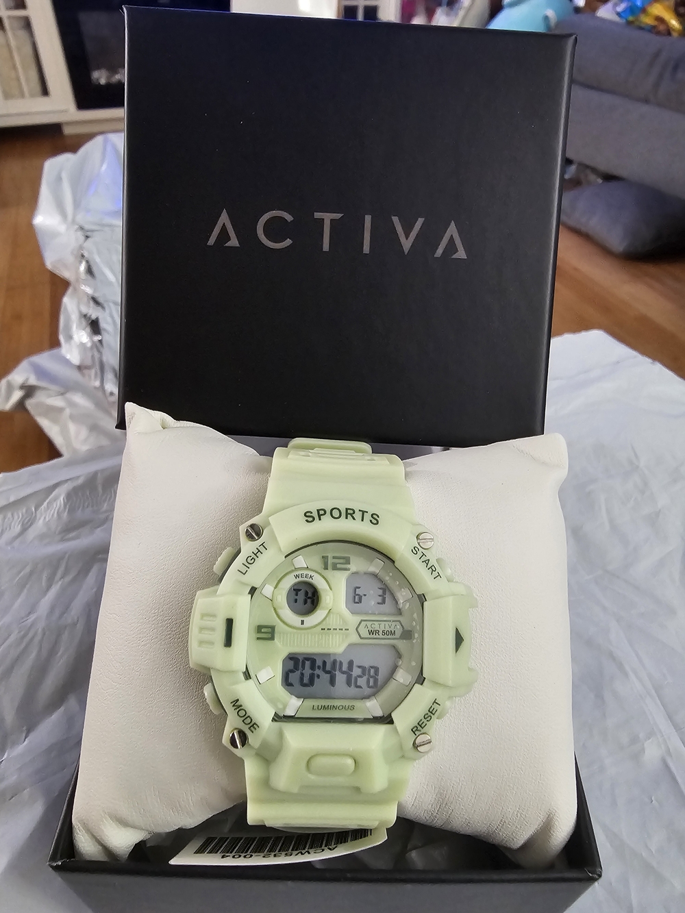 Activa X Invicta Light Green Digital Sports Watch with Rubber Strap